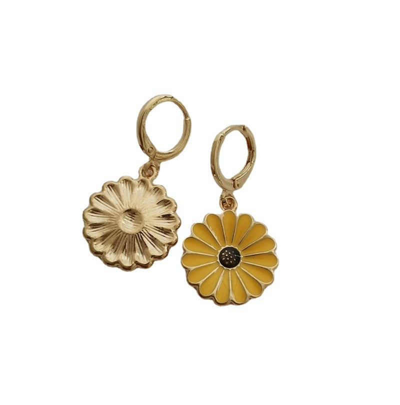 Alloy Electroplated Gold Earrings for Women