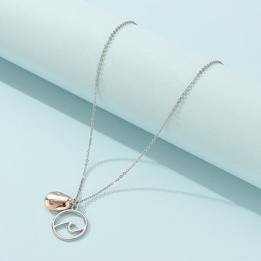 Geometric Gold Plated Zircon Necklace