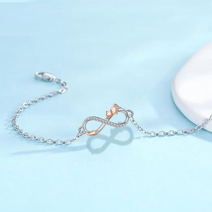 8 Words Infinite Love Cat Bracelet