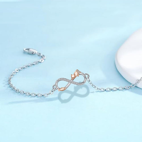 8 Words Infinite Love Cat Bracelet