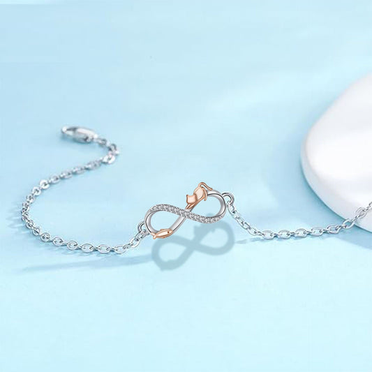 8 Words Infinite Love Cat Bracelet