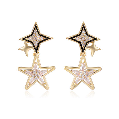 Geometric Copper Earrings