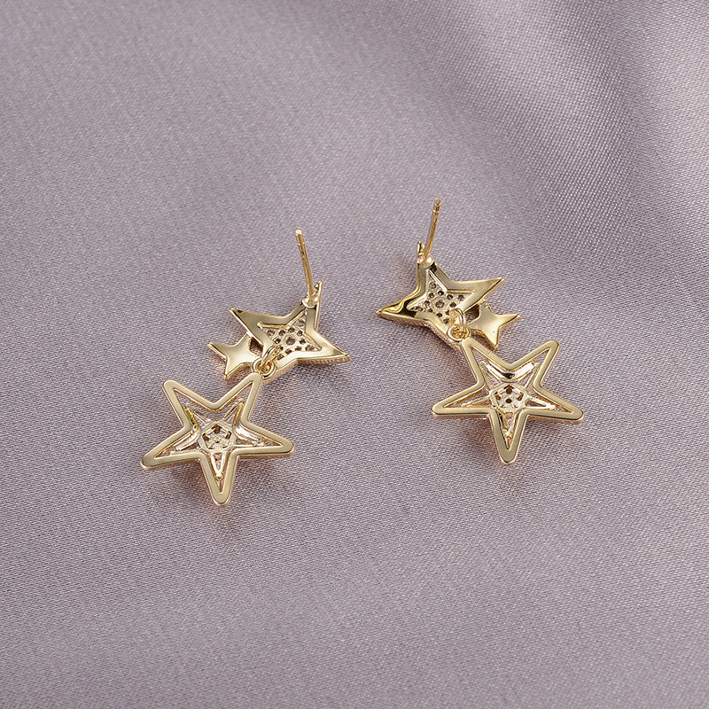 Geometric Copper Earrings