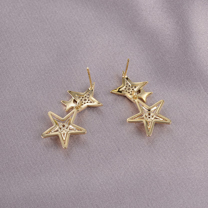 Geometric Copper Earrings