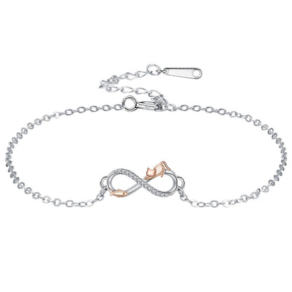 8 Words Infinite Love Cat Bracelet
