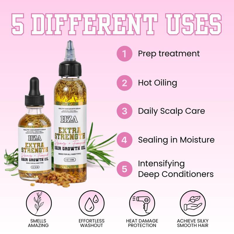 Extra Strength Rosemary & Fenugreek Hair Growth Oil--See hair growth in 4 weeks